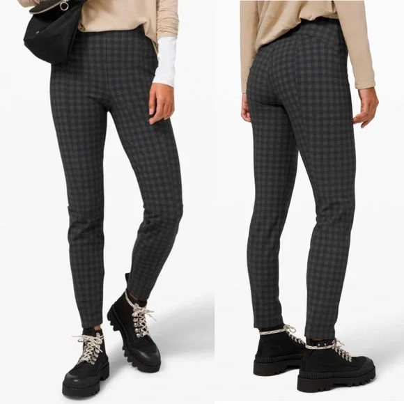 Lululemon Here to There High-Rise 7/8 Pant Brighton Buffalo Print Grey Black 8 - Picture 2 of 16